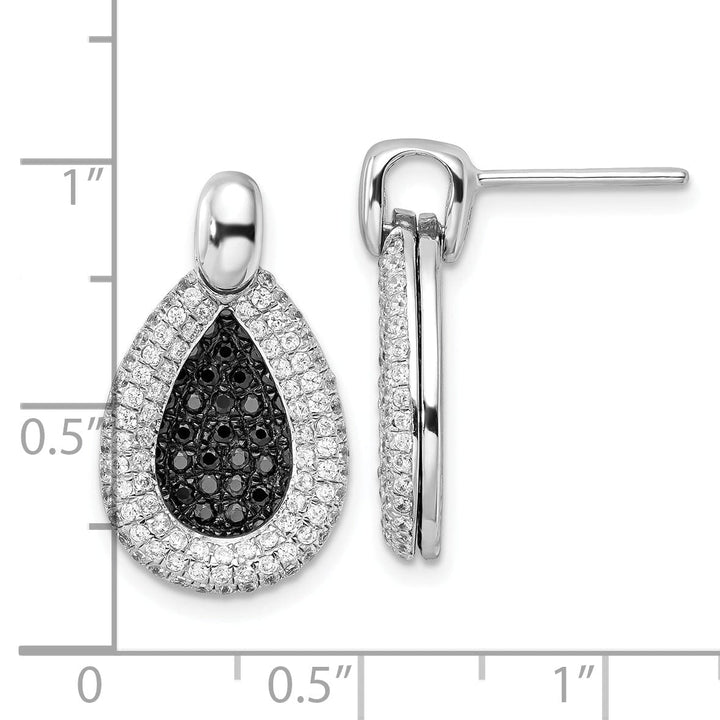 Sterling Silver Cubic Zirconia Teardrop Earrings