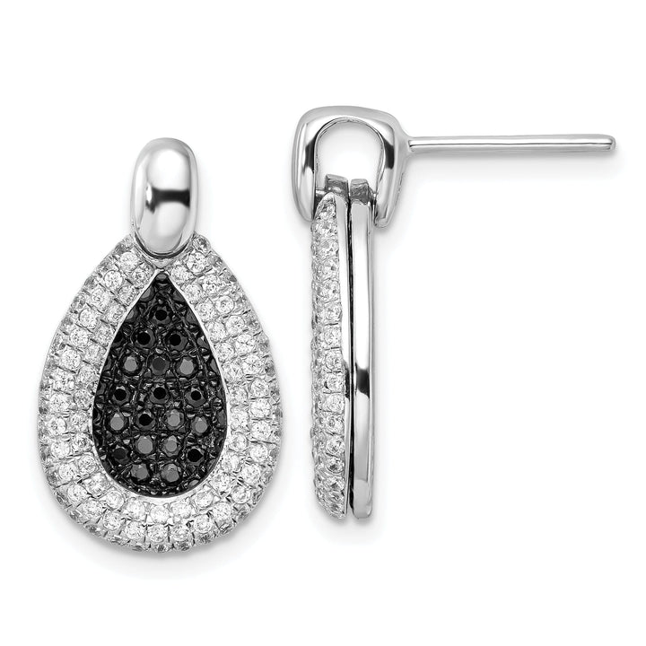 Sterling Silver Cubic Zirconia Teardrop Earrings