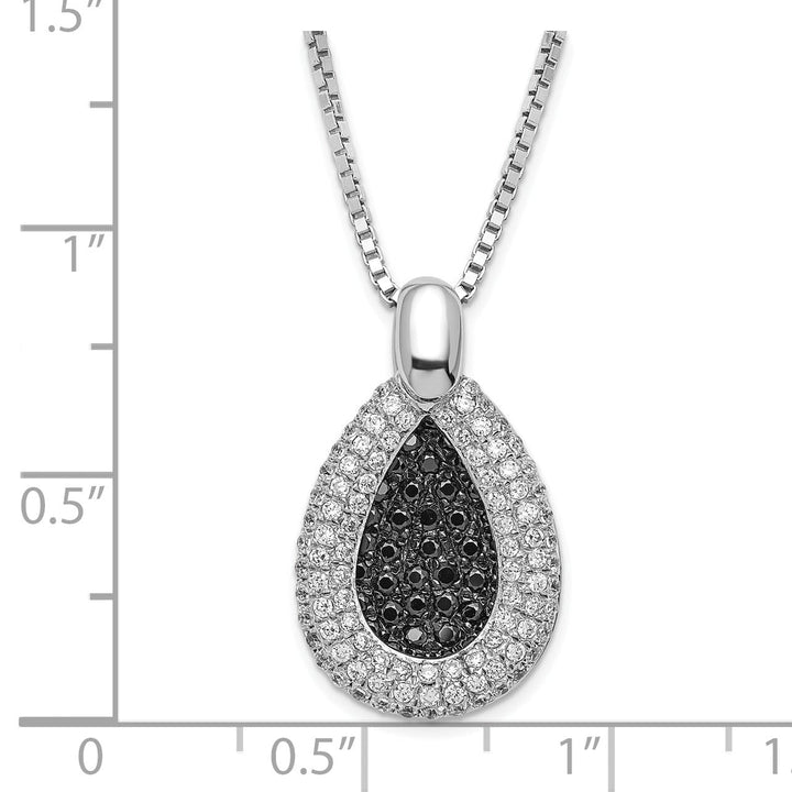 Sterling Silver Cubic Zirconia Teardrop Necklace