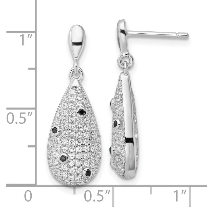 Sterling Silver Cubic Zirconia Dangle Earrings