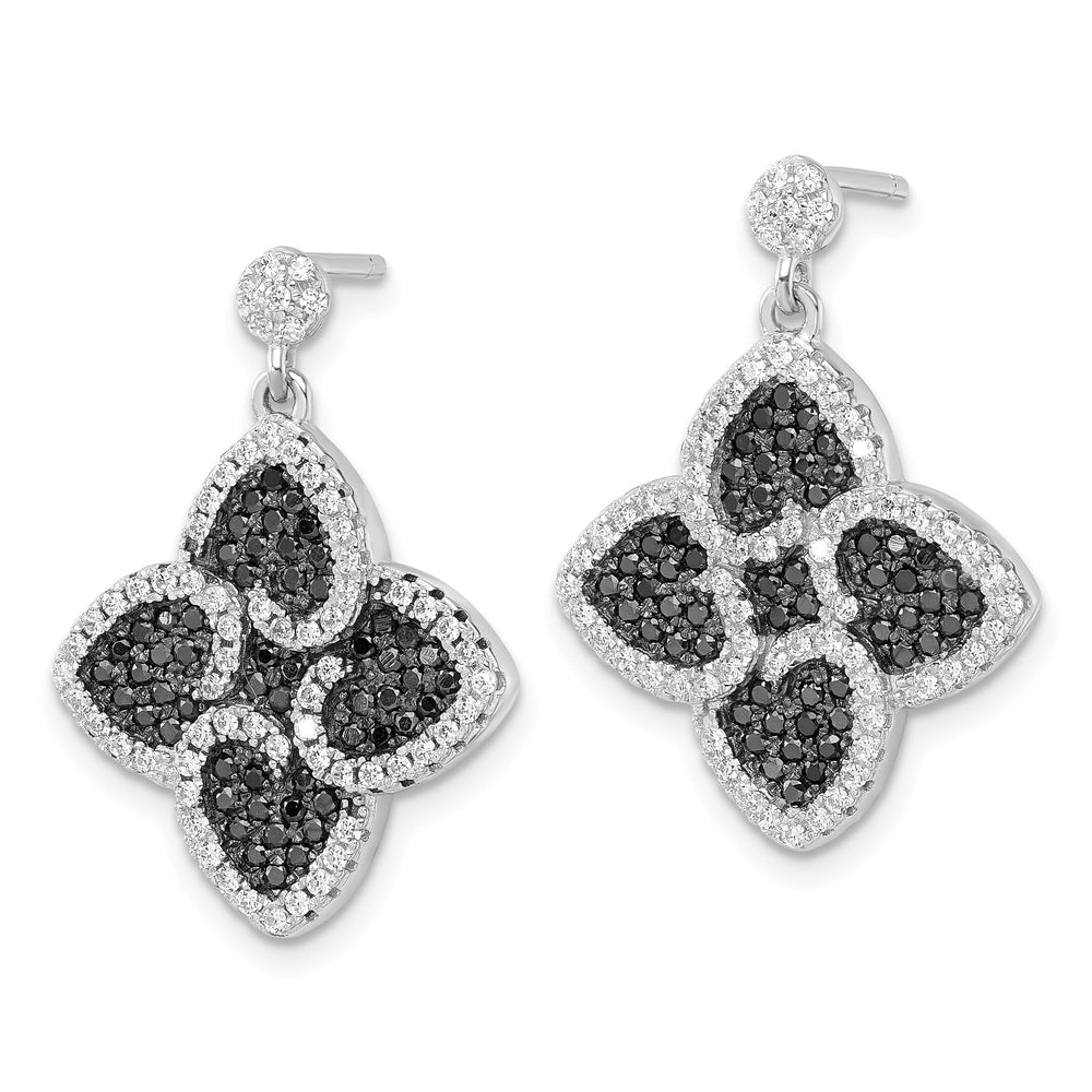 Sterling Silver Cubic Zirconia Hearts Earrings