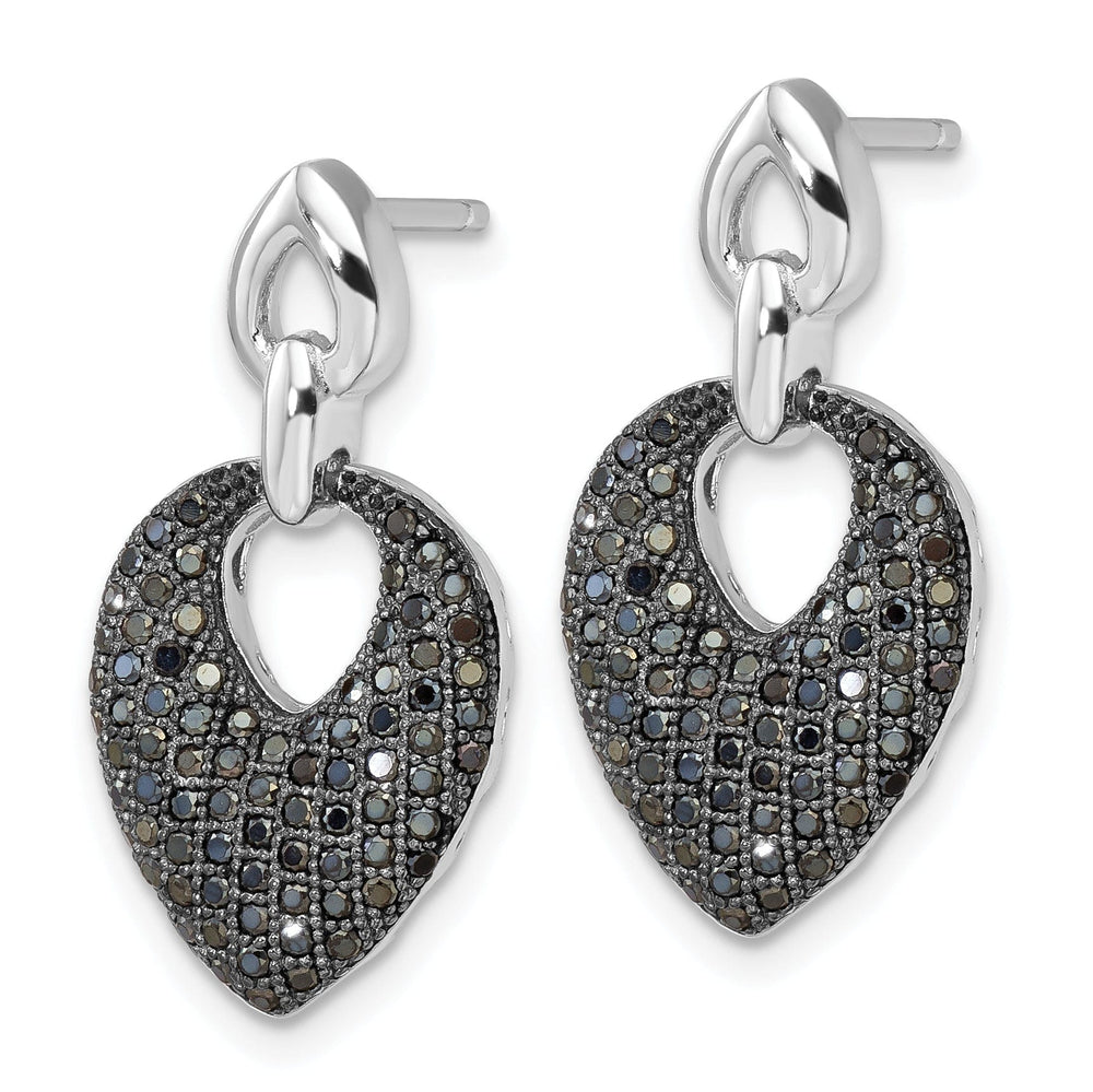 Sterling Silver Cubic Zirconia Dangle Earrings