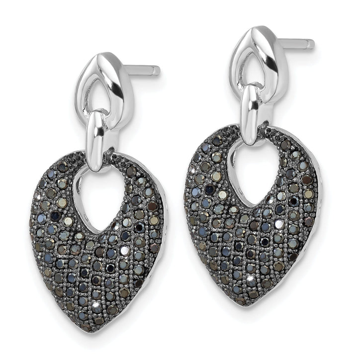 Sterling Silver Cubic Zirconia Dangle Earrings