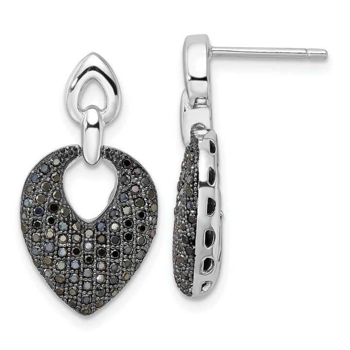 Sterling Silver Cubic Zirconia Dangle Earrings