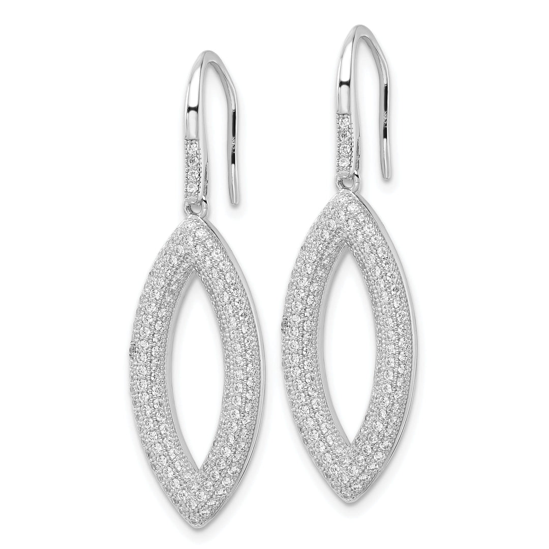 Sterling Silver Cubic Zirconia Dangle Earrings