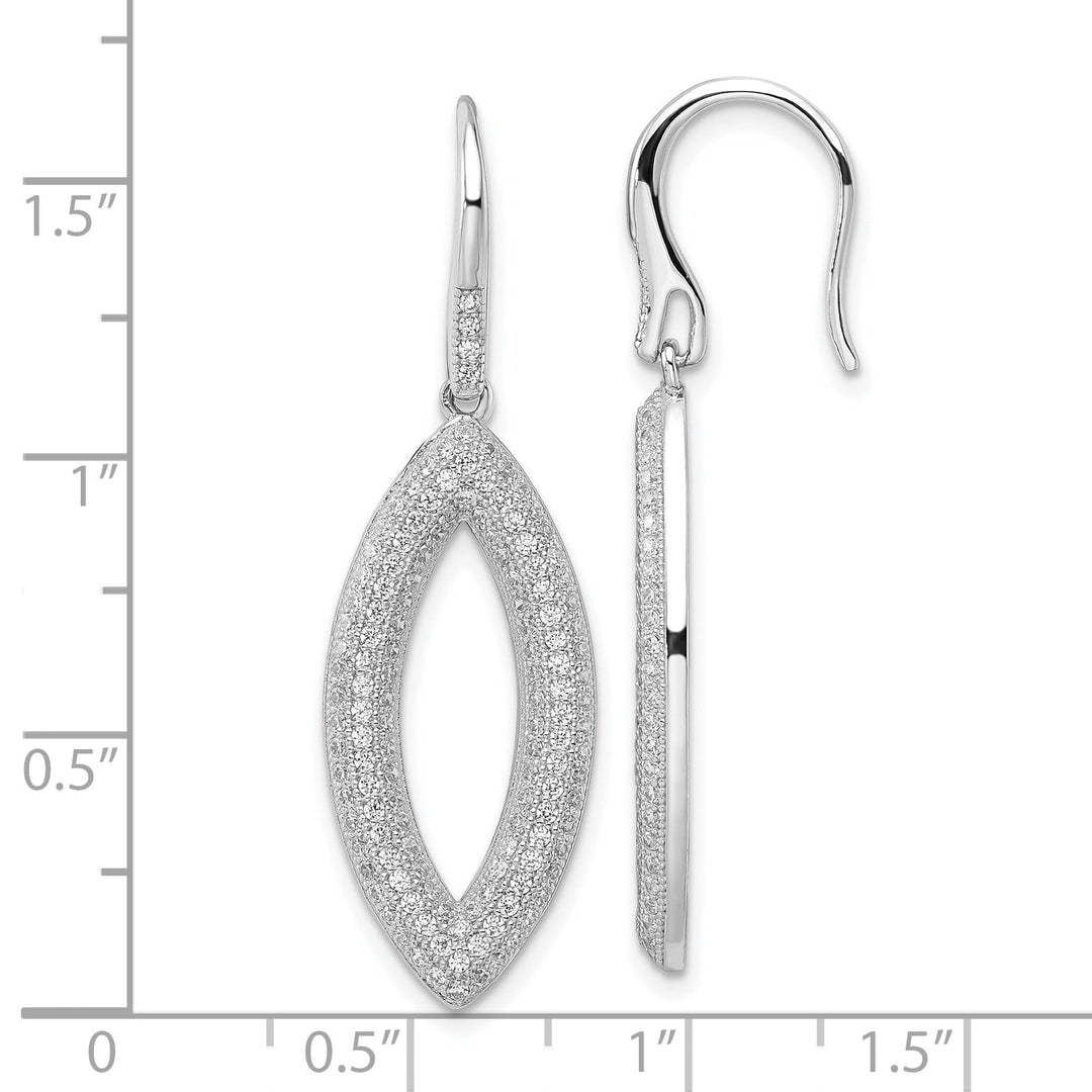 Sterling Silver Cubic Zirconia Dangle Earrings