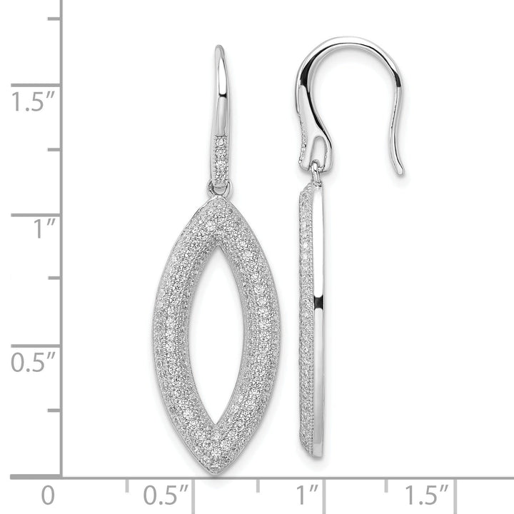 Sterling Silver Cubic Zirconia Dangle Earrings