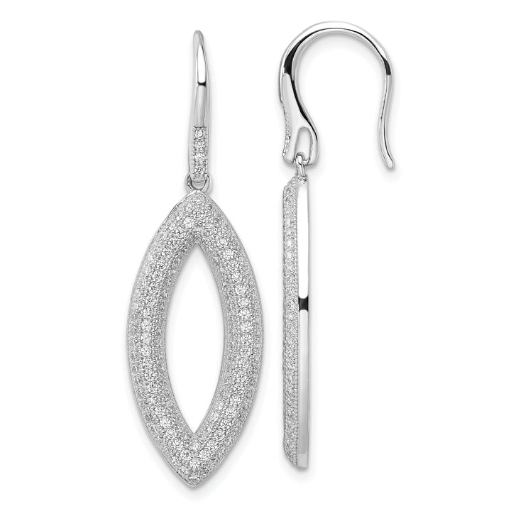 Sterling Silver Cubic Zirconia Dangle Earrings