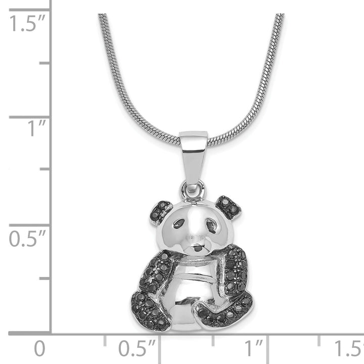 Sterling Silver Cubic Zirconia Bear Necklace