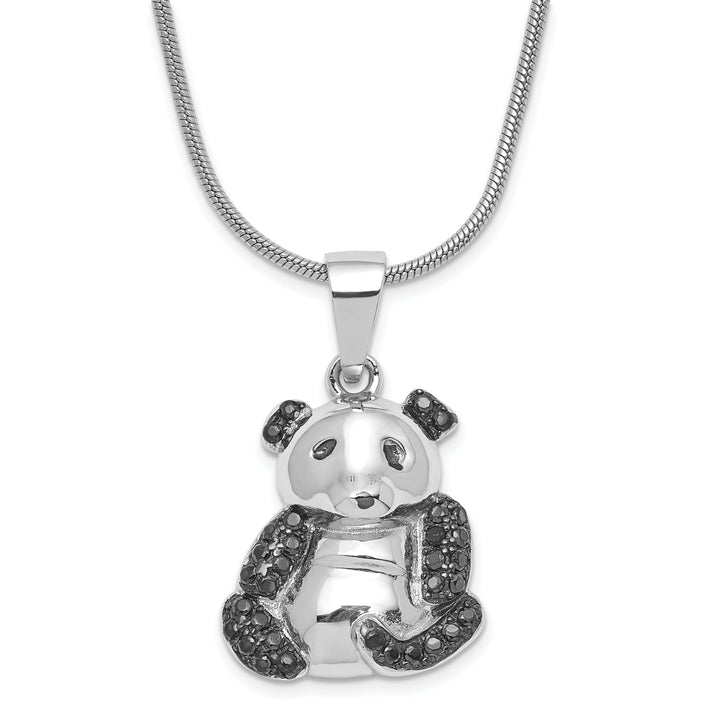 Sterling Silver Cubic Zirconia Bear Necklace