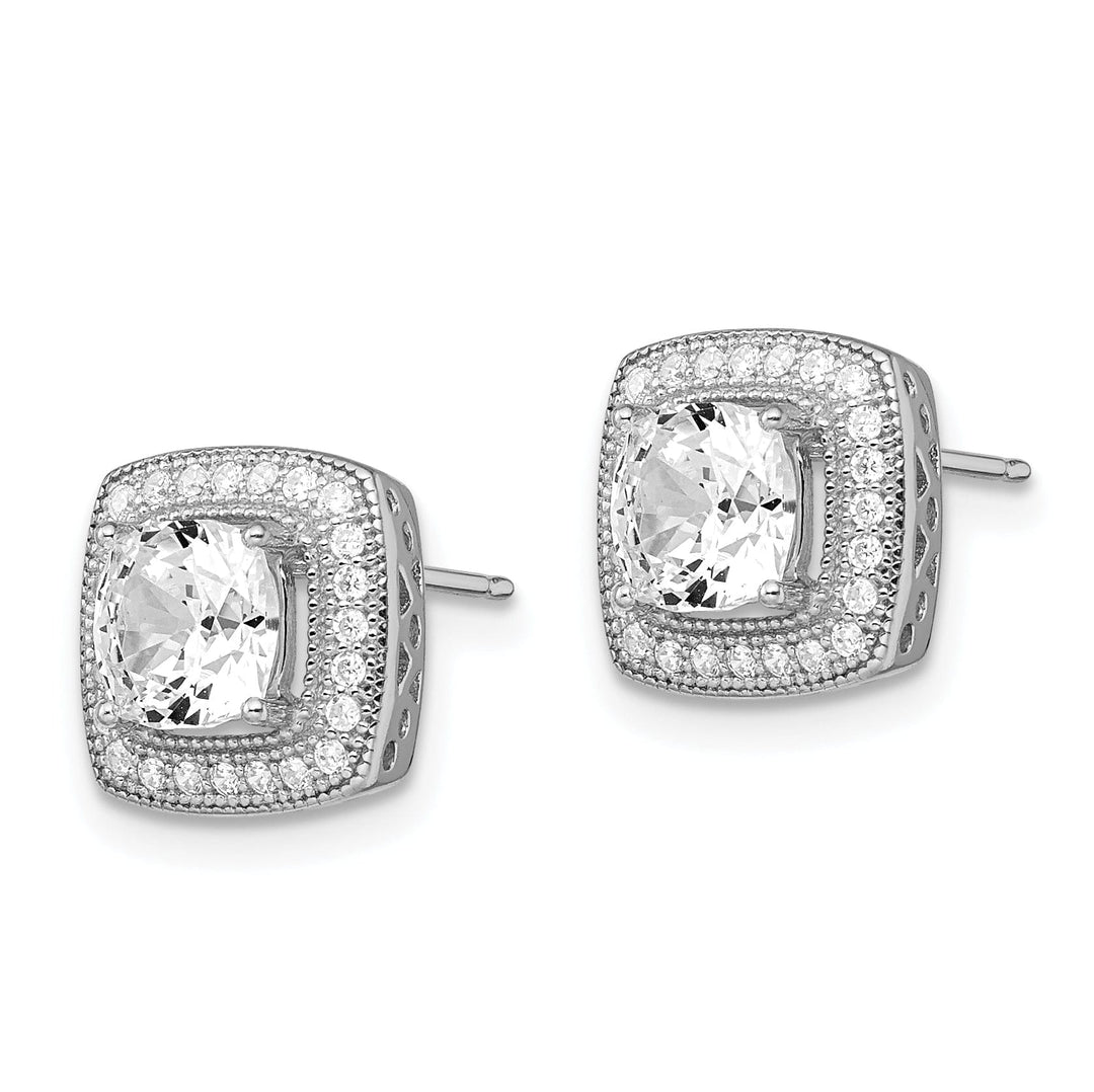 Sterling Silver Cubic Zirconia Post Earrings