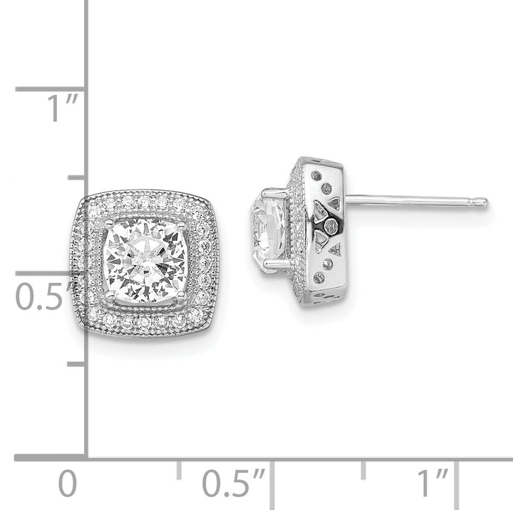 Sterling Silver Cubic Zirconia Post Earrings