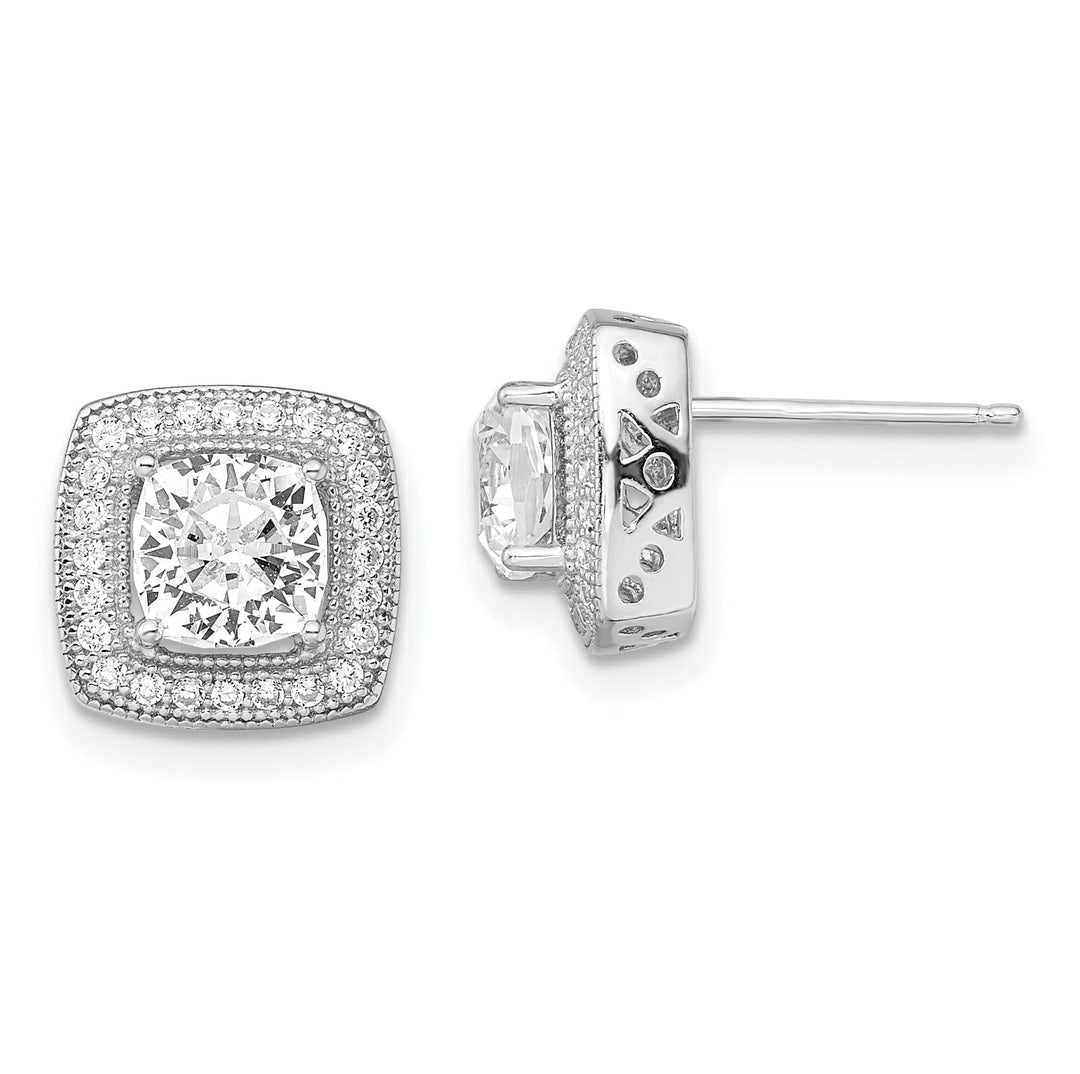 Sterling Silver Cubic Zirconia Post Earrings