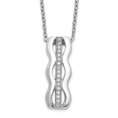 Sterling Silver Cubic Zirconia Necklace at $ 35.09 only from Jewelryshopping.com