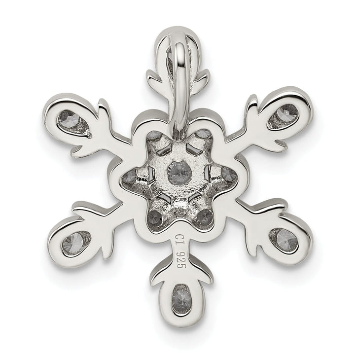 Sterling Silver Cubic Zirconia Snowflake Charm