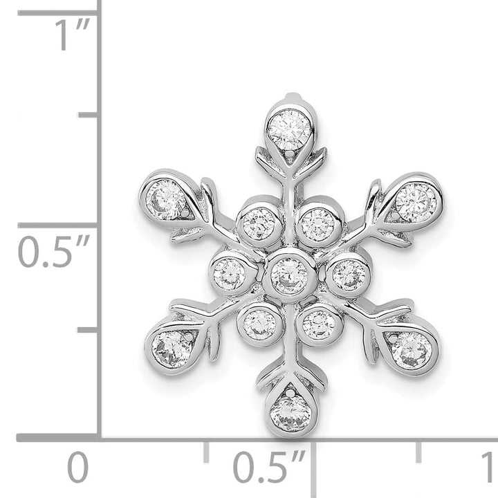 Sterling Silver Cubic Zirconia Snowflake Charm