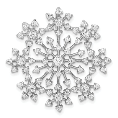 Sterling Silver Cubic Zirconia Snowflake Slide at $ 74.49 only from Jewelryshopping.com