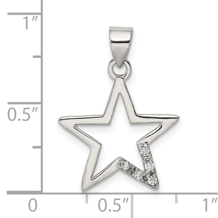 Solid Sterling Silver Polish Finish Star Charm