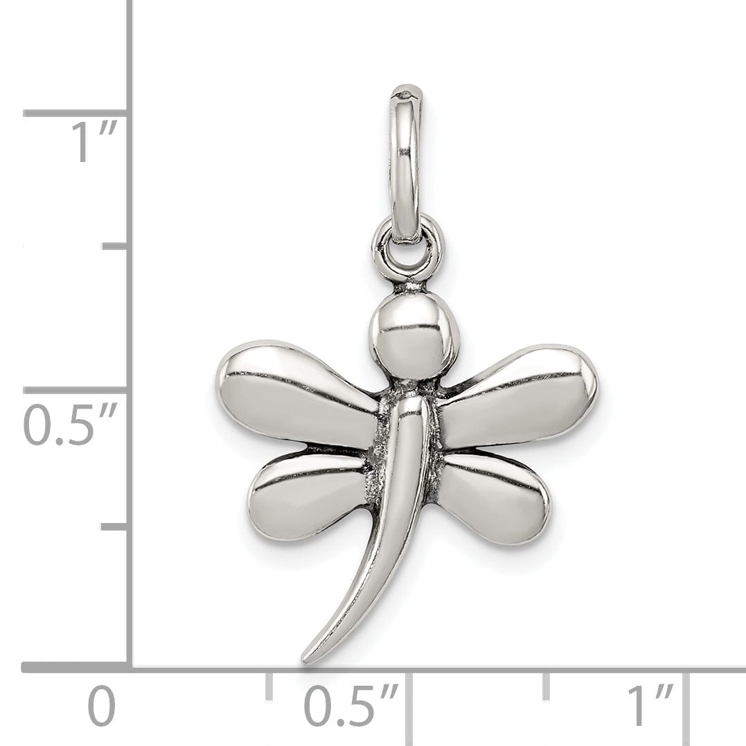 Sterling Silver Antiqued Dragonfly Pendant