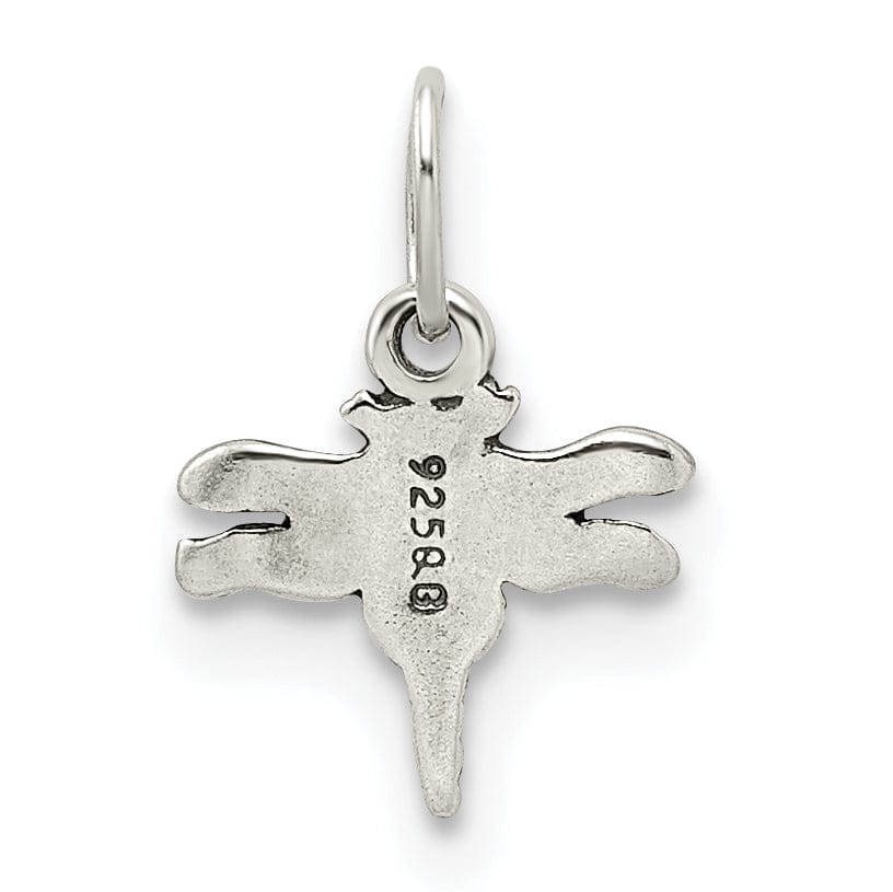 Sterling Silver Antiqued Finish Dragonfly Charm