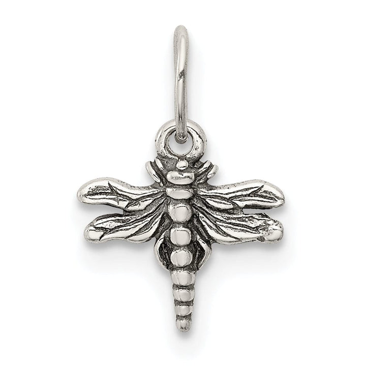 Sterling Silver Antiqued Finish Dragonfly Charm