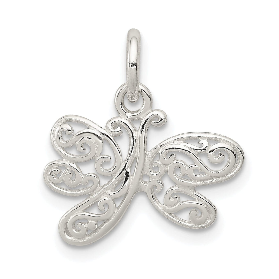 Sterling Silver Polished Finish Dragonfly Charm