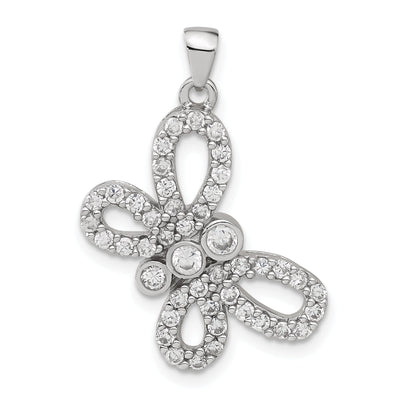 Sterling Silver Cubic Zirconia Butterfly Charm at $ 16.93 only from Jewelryshopping.com