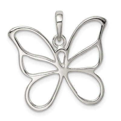 Sterling Silver Polished Butterfly Pendant at $ 12.71 only from Jewelryshopping.com