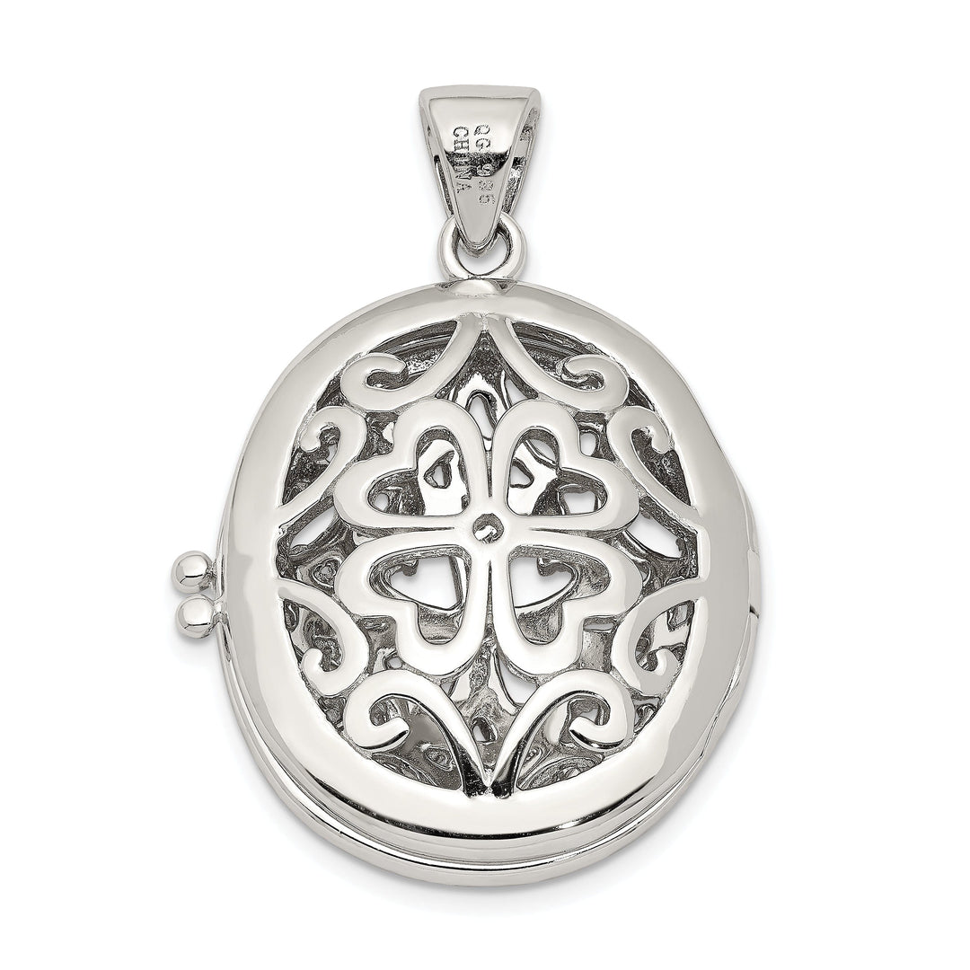 Sterling Silver CZ Locket