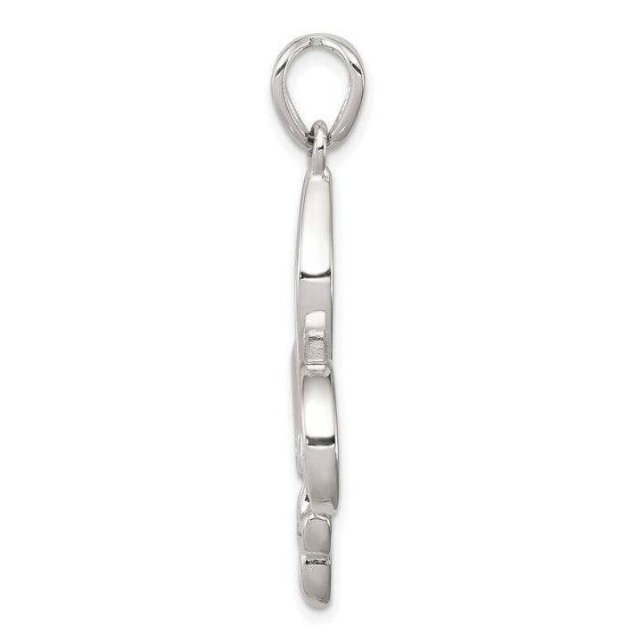 Silver Polished Finish Fleur de Lis Charm