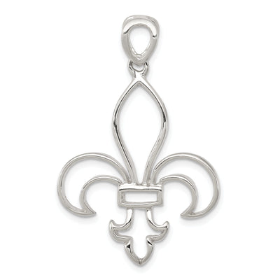 Silver Polished Finish Fleur de Lis Charm at $ 21.71 only from Jewelryshopping.com