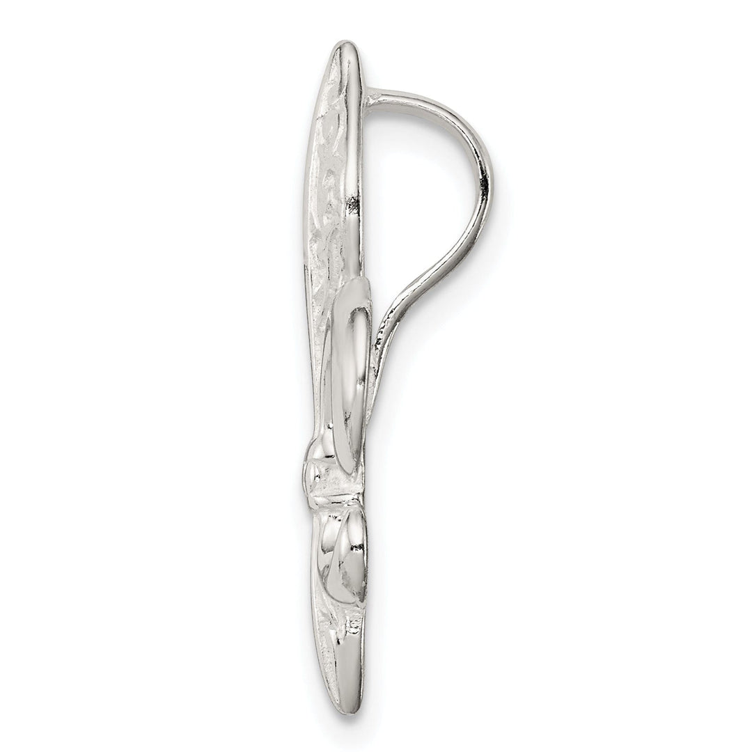 Sterling Silver Polish Fleur De Lis Slide Charm