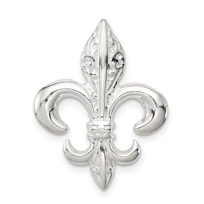 Sterling Silver Polish Fleur De Lis Slide Charm at $ 16.46 only from Jewelryshopping.com