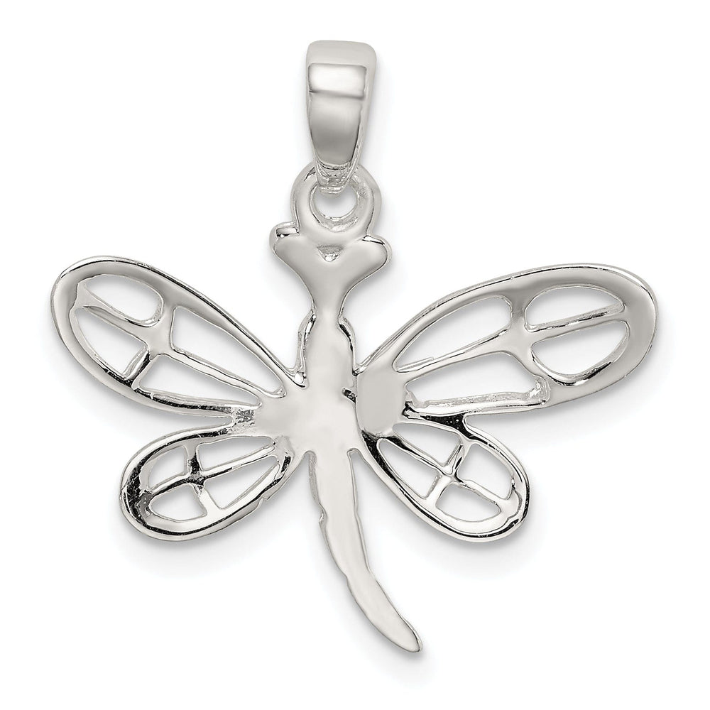 Sterling Silver Polished Dragonfly Pendant