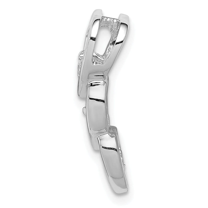 Sterling Silver C.Z Triple Heart Slide Pendant