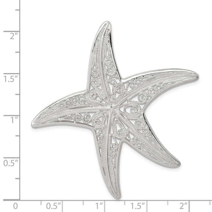 Sterling Silver Designer Starfish Pendant