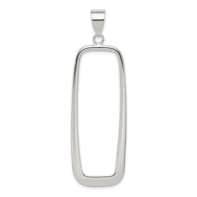 Sterling Silver Rectangle Dange Pendant at $ 42.5 only from Jewelryshopping.com