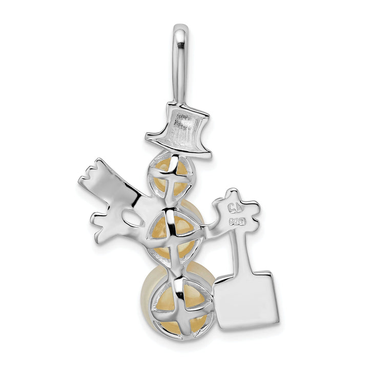 Silver Fresh Water Cultured Pearl Snowman Charm