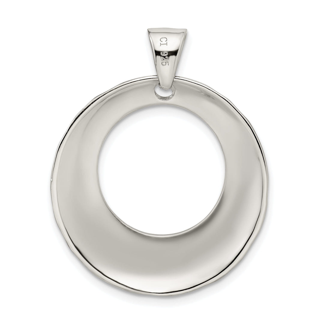 Sterling Silver Hammered Circle Pendant