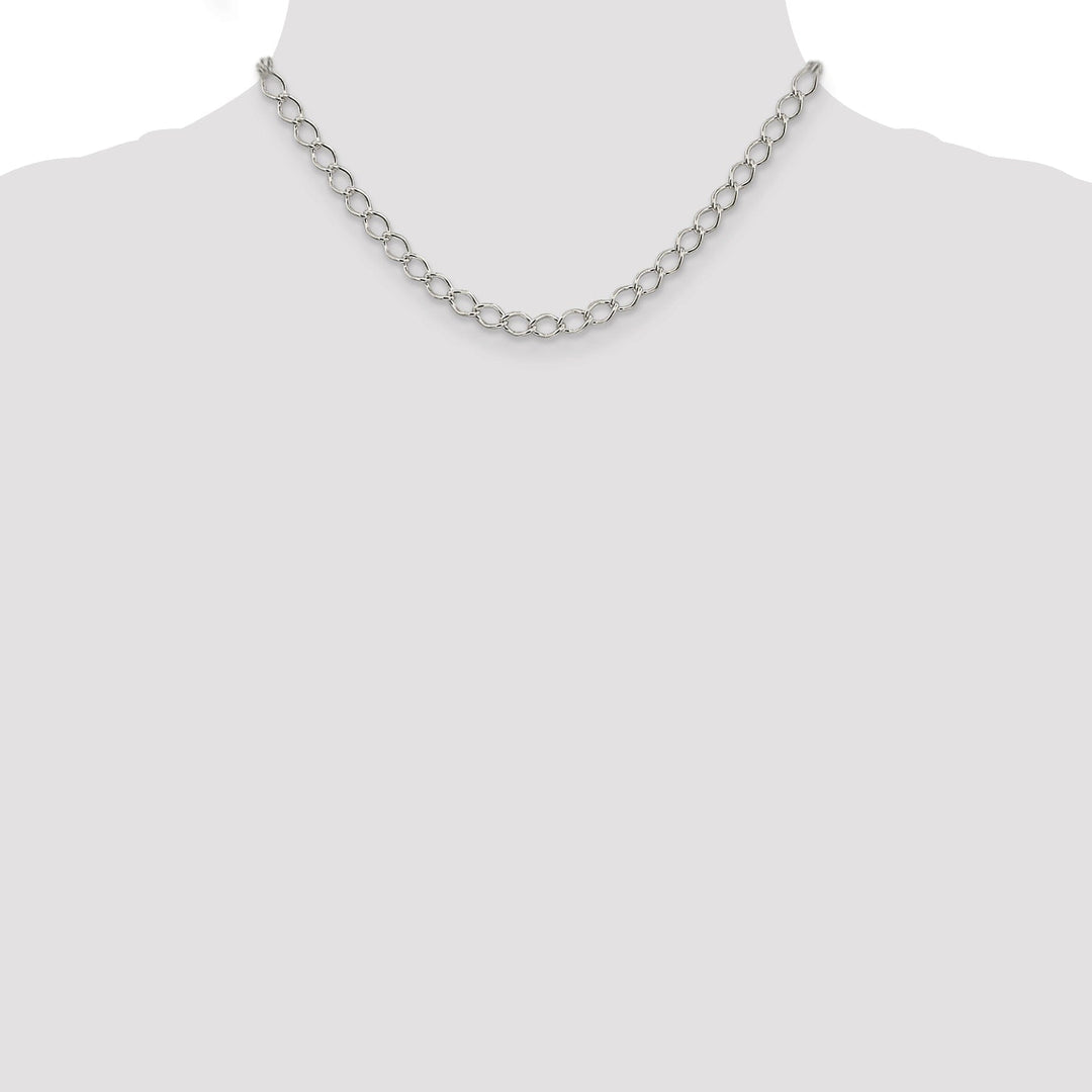 Silver 5.75-mm Double 6 Side Flat Fancy Chain