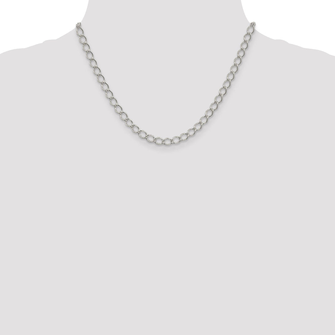 Silver 5.75-mm Double 6 Side Flat Fancy Chain