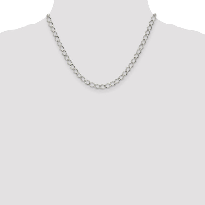 Silver 5.75-mm Double 6 Side Flat Fancy Chain