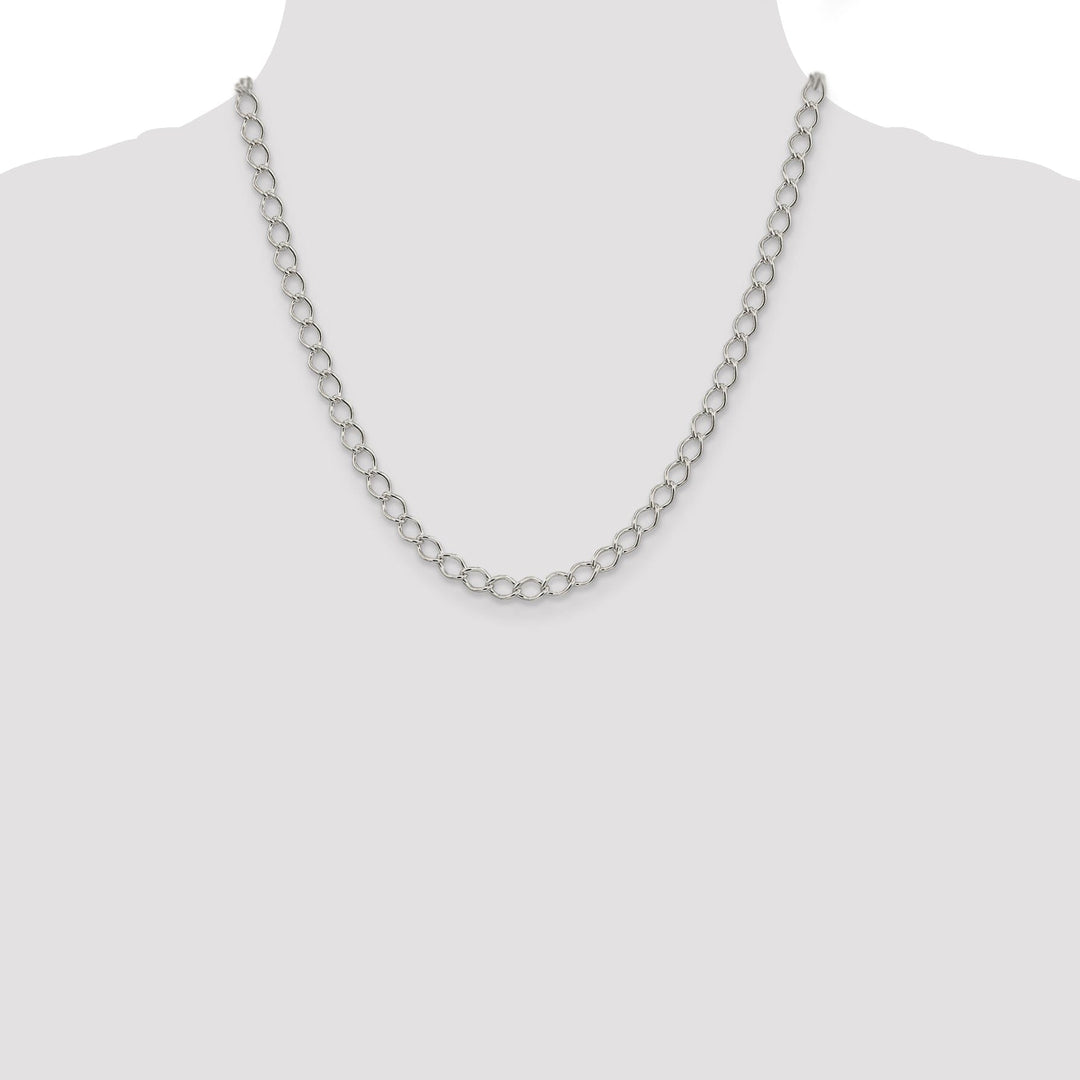 Silver 5.75-mm Double 6 Side Flat Fancy Chain