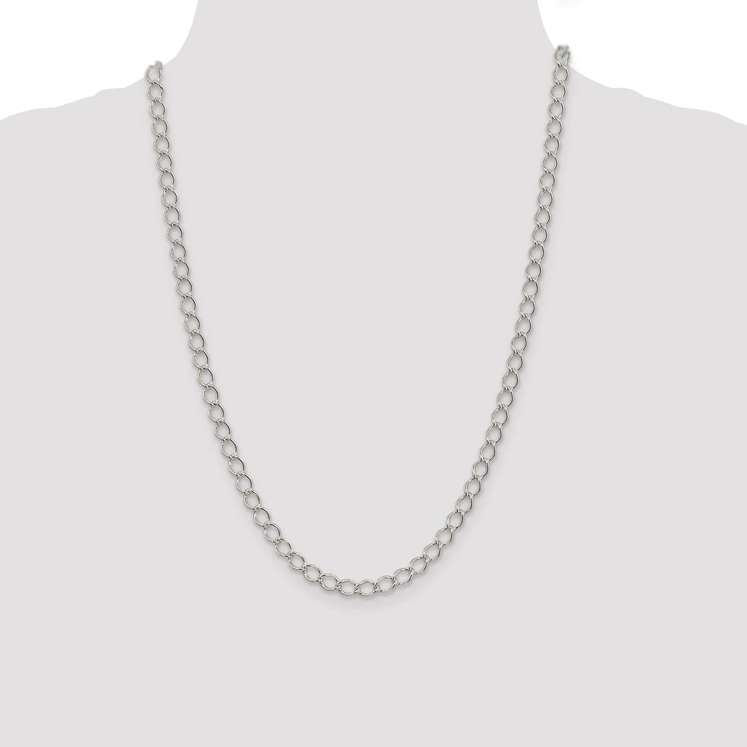 Silver 5.75-mm Double 6 Side Flat Fancy Chain