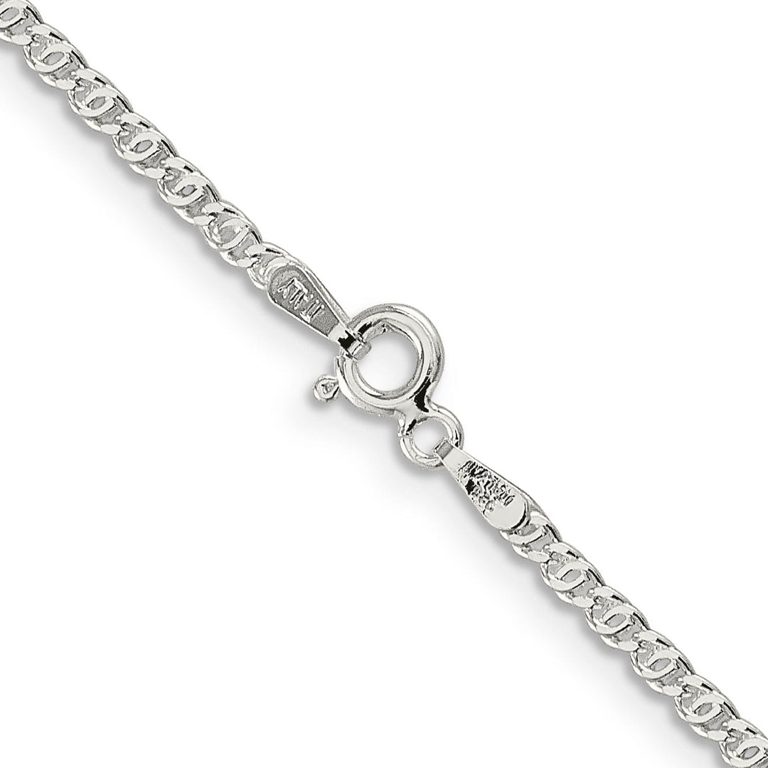 Silver Polish 2.00-mm Fancy Anchor Pendant Chain