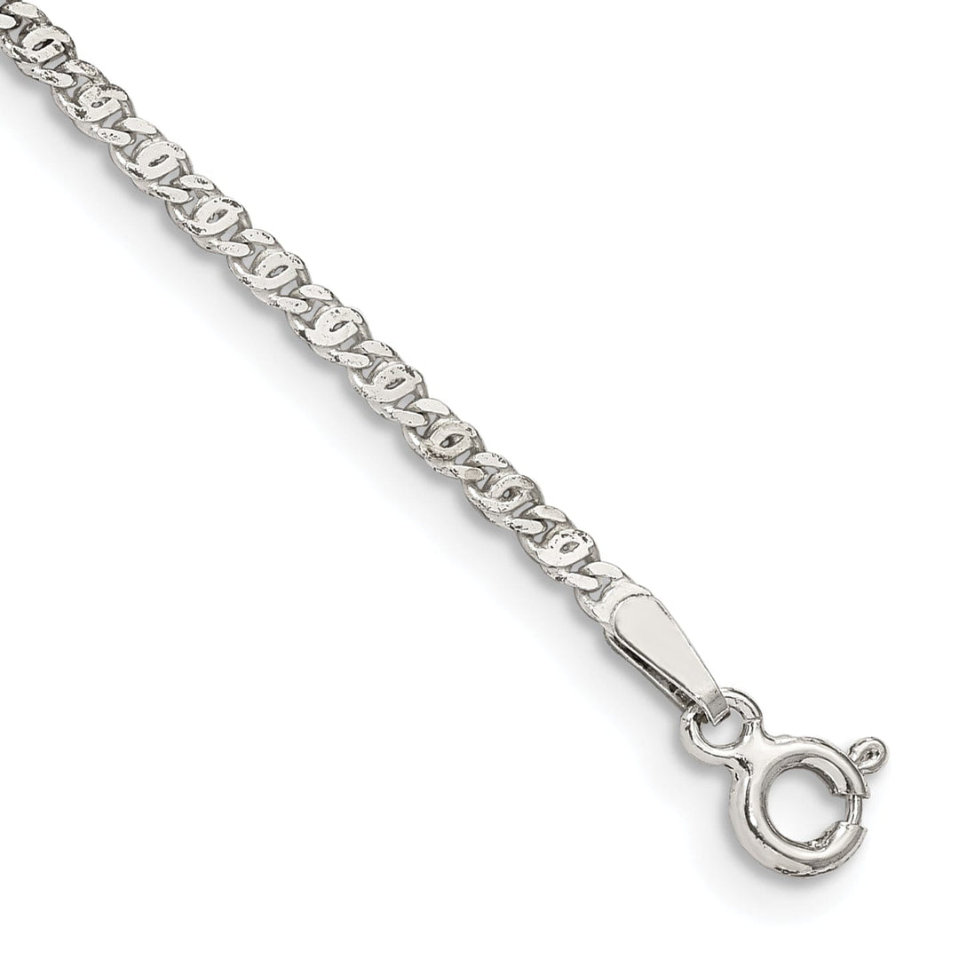 Silver Polish 2.00-mm Fancy Anchor Pendant Chain