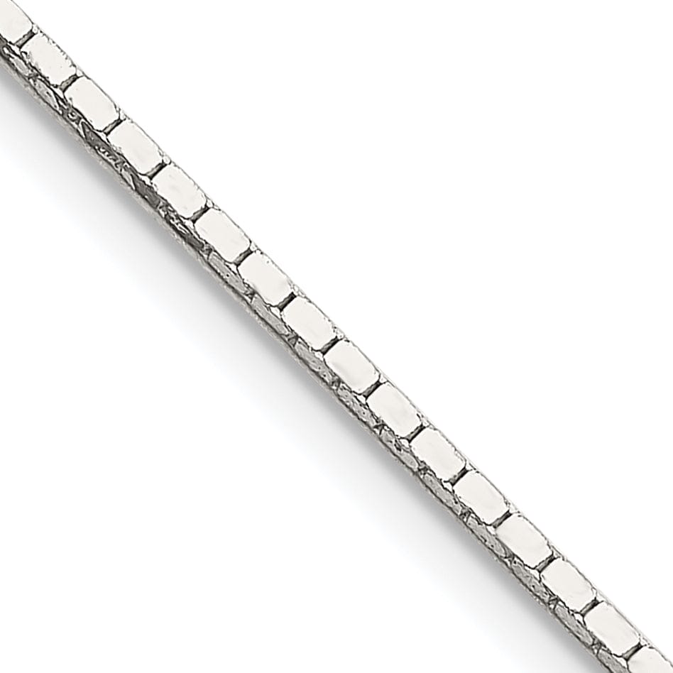 Silver Polished 1.00-mm Mirror Box Chain