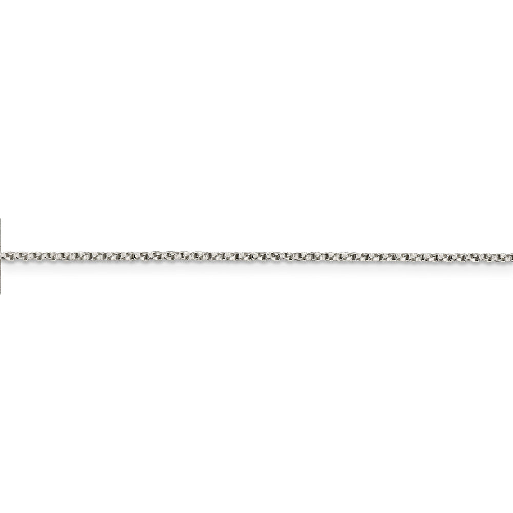 Silver Polished 1.25-mm Twisted Box Chain