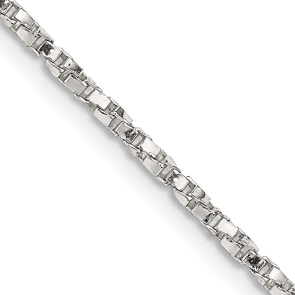 Silver Polished 1.75-mm Twisted Box Chain