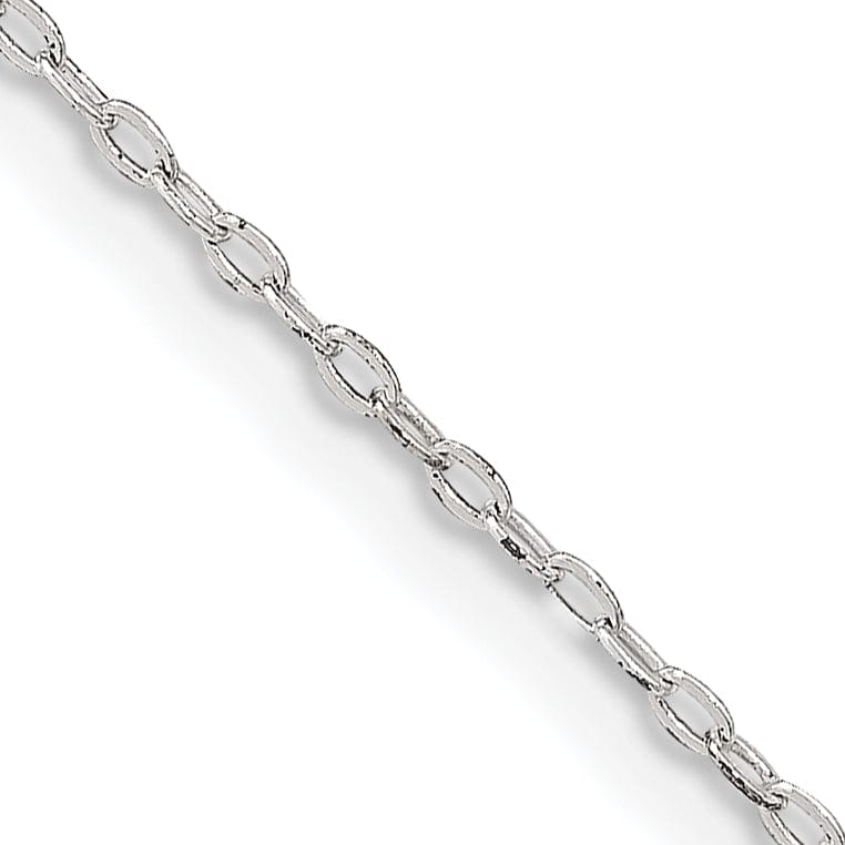 Silver Polish 1.40-mm Beveled Oval Cable Chain